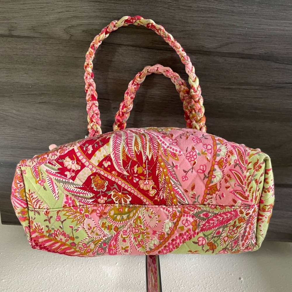 Quilted Pink and Green Tote Bag by Isabella's Journey - Picture 8 of 9